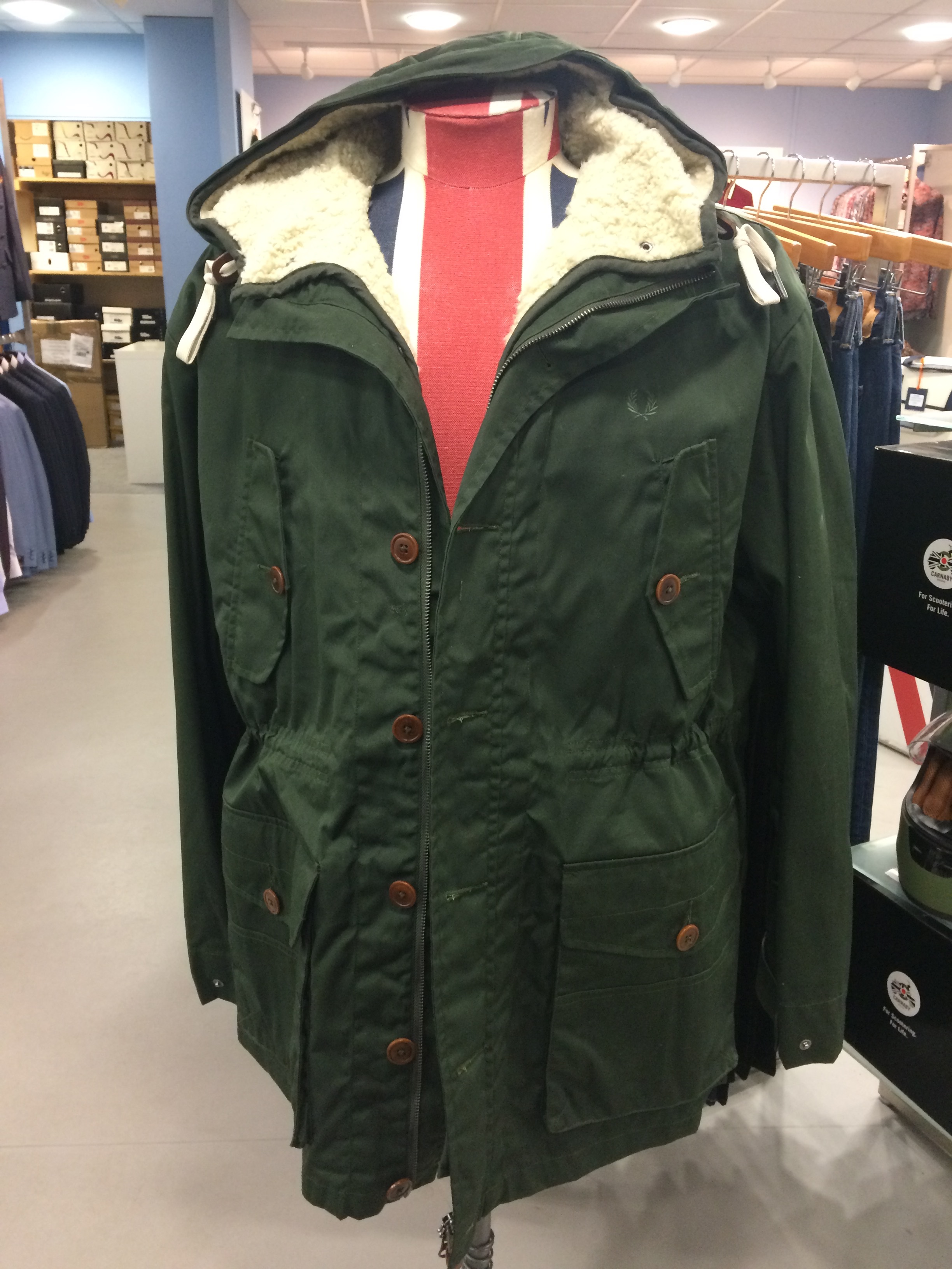 Fred perry wadded hot sale mountain parka